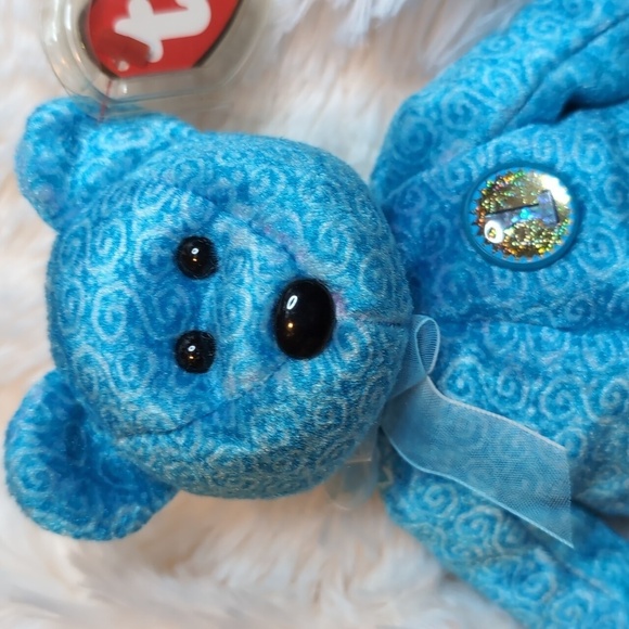 TY Beanie Babies CLASSY Bear retired vintage stuffed animal toy BD 4-30-01 - Picture 3 of 9